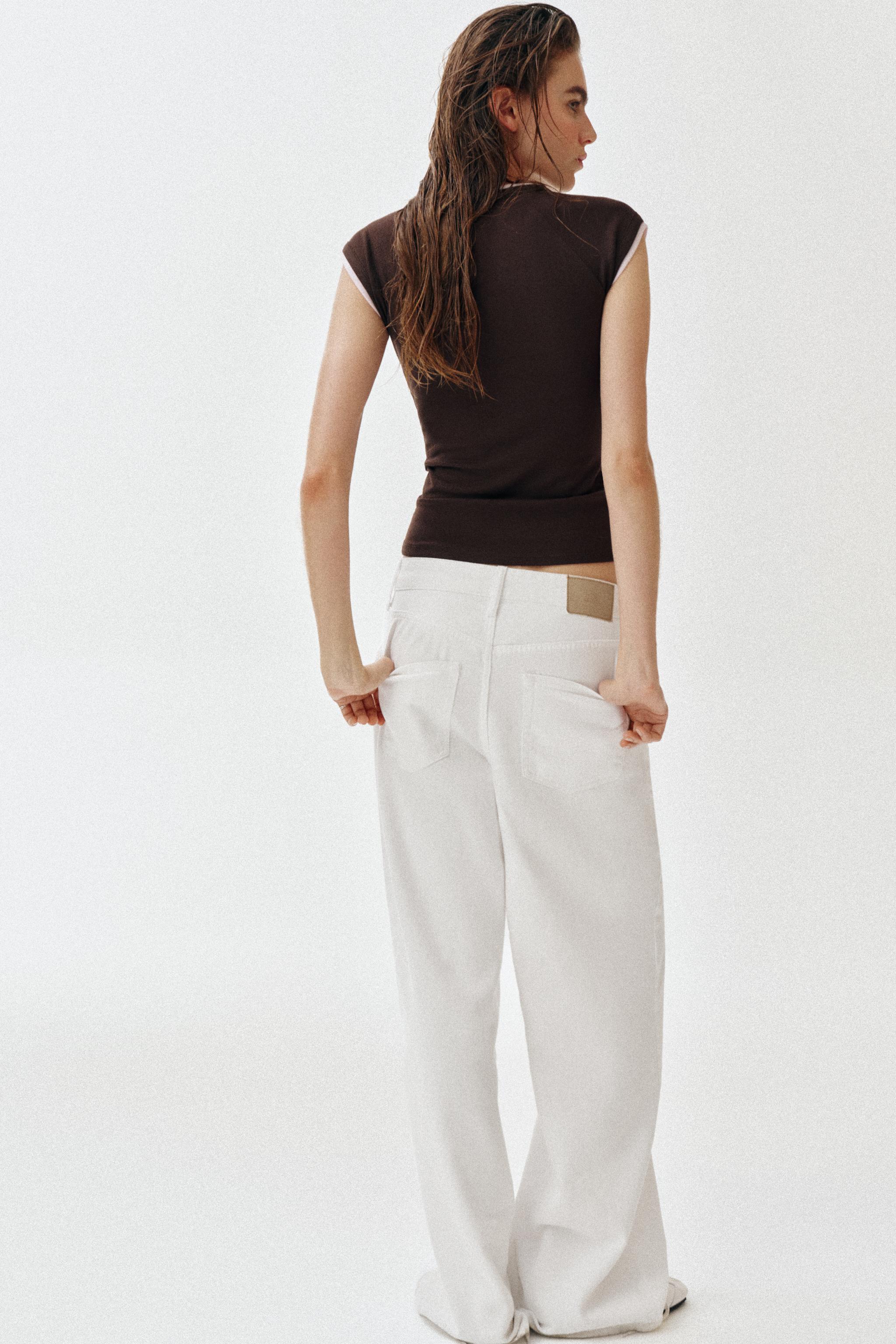 T-SHIRT EFFET DOUBLE MANCHE COURTE